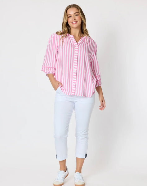 Threadz Montecito Stripe Top Lipstick 49542