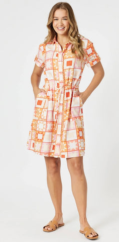 Threadz Corfu Print Mango Dress 48042