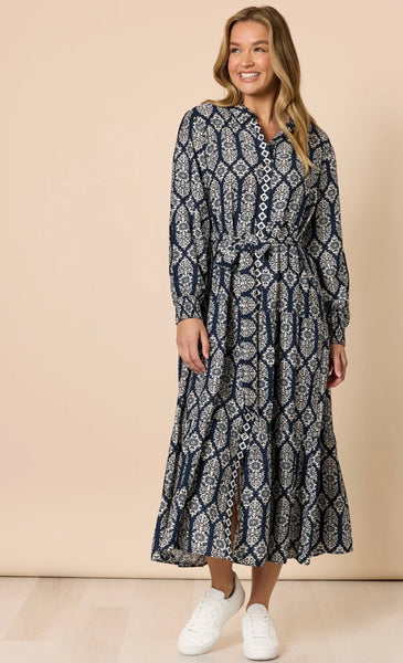 Threadz Lola Dress Navy 49161