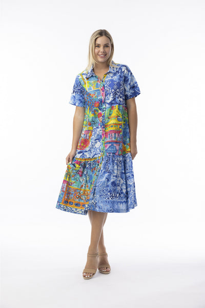 Orientique Okayama Patch Collar Dress 40190