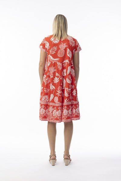 Orientique Comodoro Red Layered Dress 10066