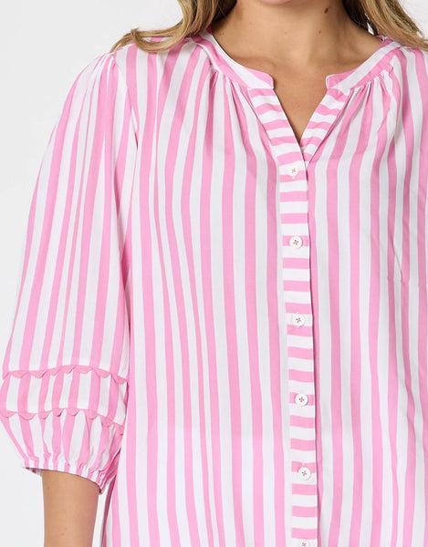 Threadz Montecito Stripe Top Lipstick 49542