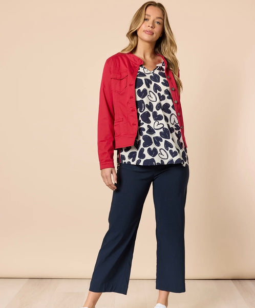 Threadz Maggie Red Denim Jacket 44017