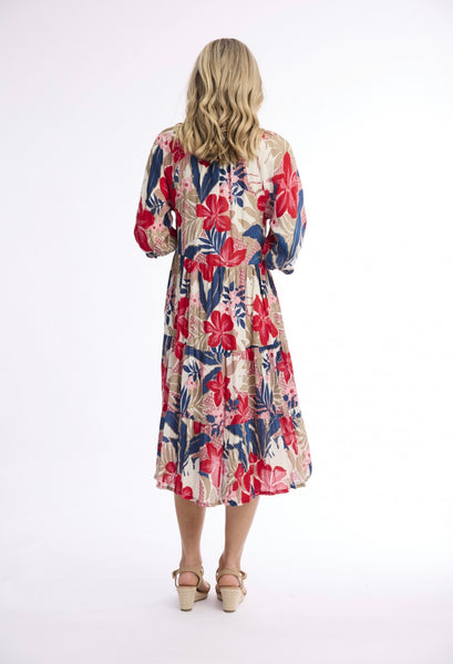 Orientique Cavailon Layered Puff Sleeve Dress 40271