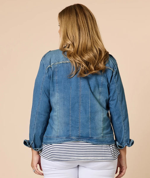 Threadz Military Denim Jacket 38706