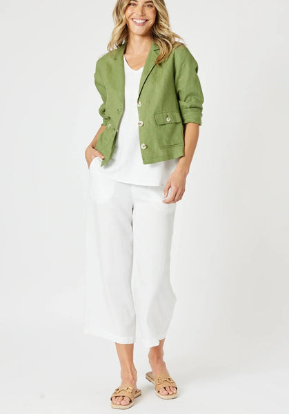 Gordon Smith Lino Wide Leg White Pant 47775
