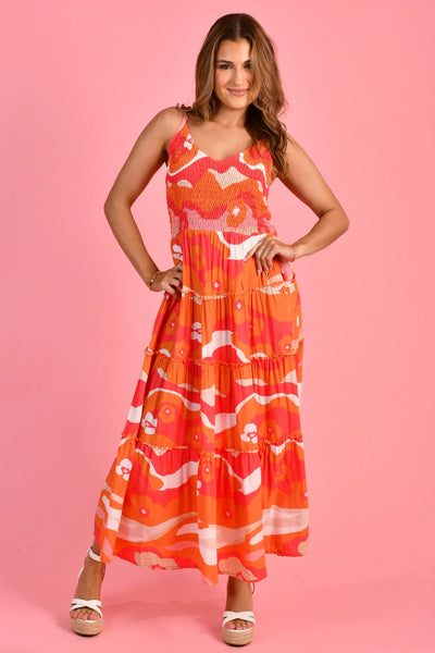 Go Girl Traveller Maxi Dress Summer Sunrise VGLD267