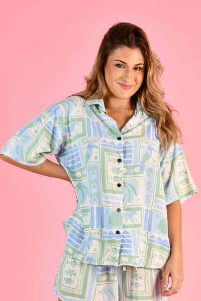 Go Girl Yacht Shirt Toucan Tango Blue VGLT132
