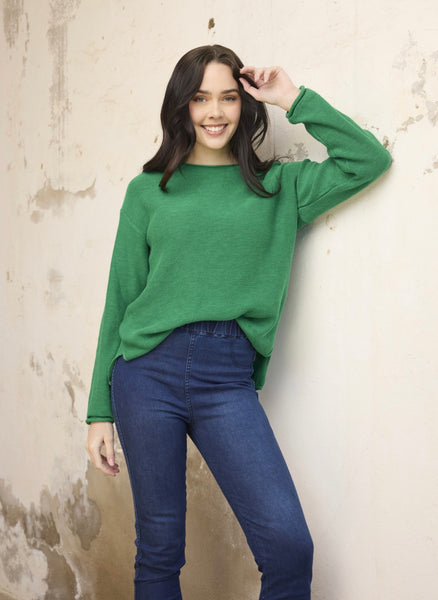 Orientique Knit Green Top 1327