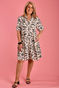 Go Girl Victoria Dress Picasso’s Garden Black VGLD170