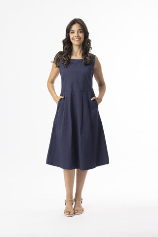 Orientique Bangalene Sleeveless Navy Dress 51911