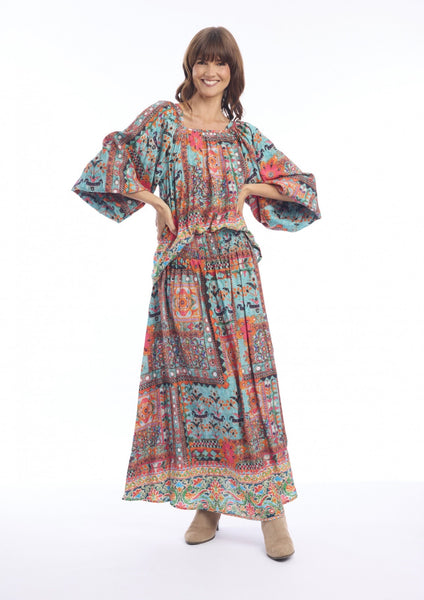 Escape Rabari Print Boho Top 92158