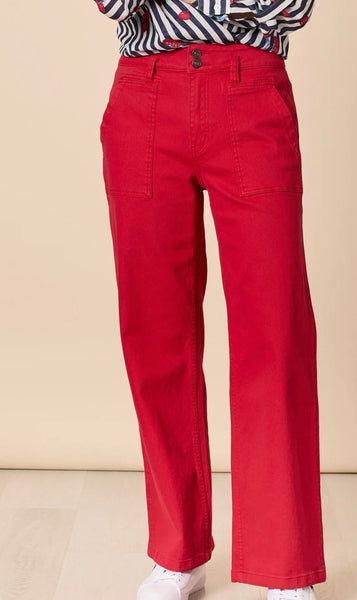 Gordon Smith Hudson High Rise Wide Leg Jean Red 42244