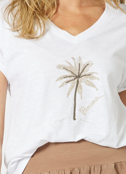 Gordon Smith Coconut Palm White Tee 48225