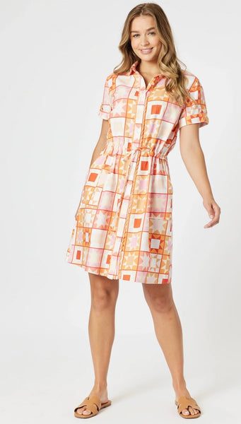 Threadz Corfu Print Mango Dress 48042