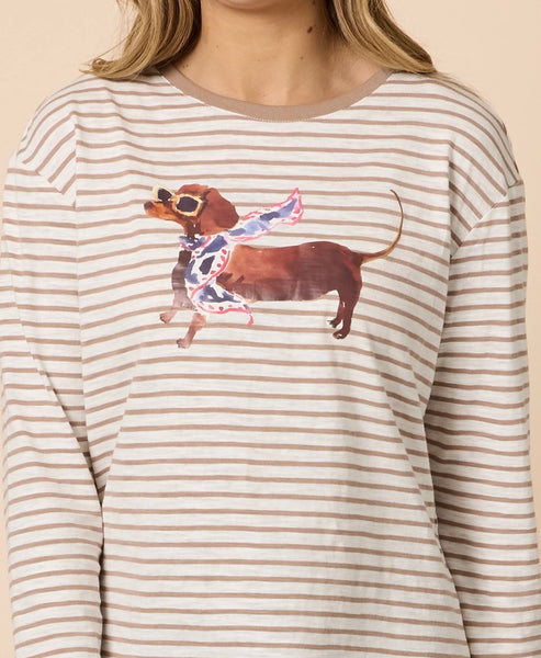 Threadz Chien Chic Tee Natural 49176