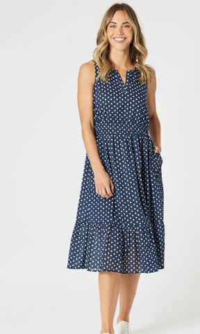 Gordon Smith Get Spotty Dress Navy/White 48261