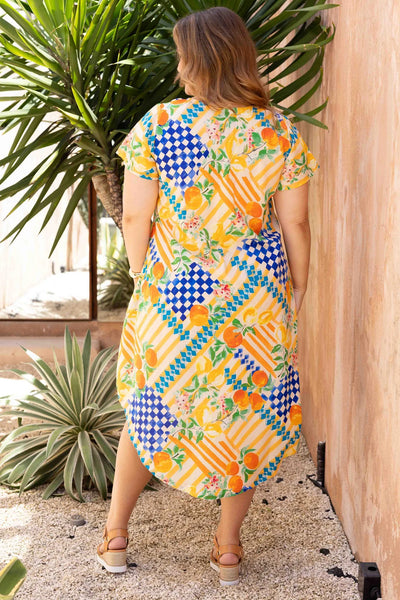 Bodacious Great Harbour Dress Capri Check VBLD083