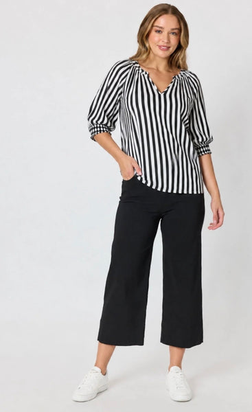 Threadz Kalahari Stripe Black/White Tunic 50356