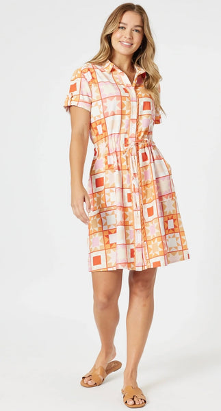 Threadz Corfu Print Mango Dress 48042