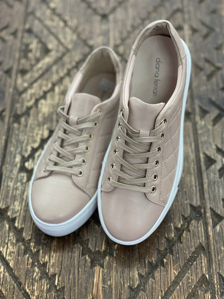 Diana Ferrari Odior Nude Leather Sneaker