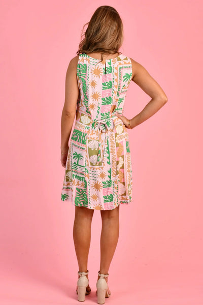 Go Girl Greece Dress Palm Springs Pink VGLD377