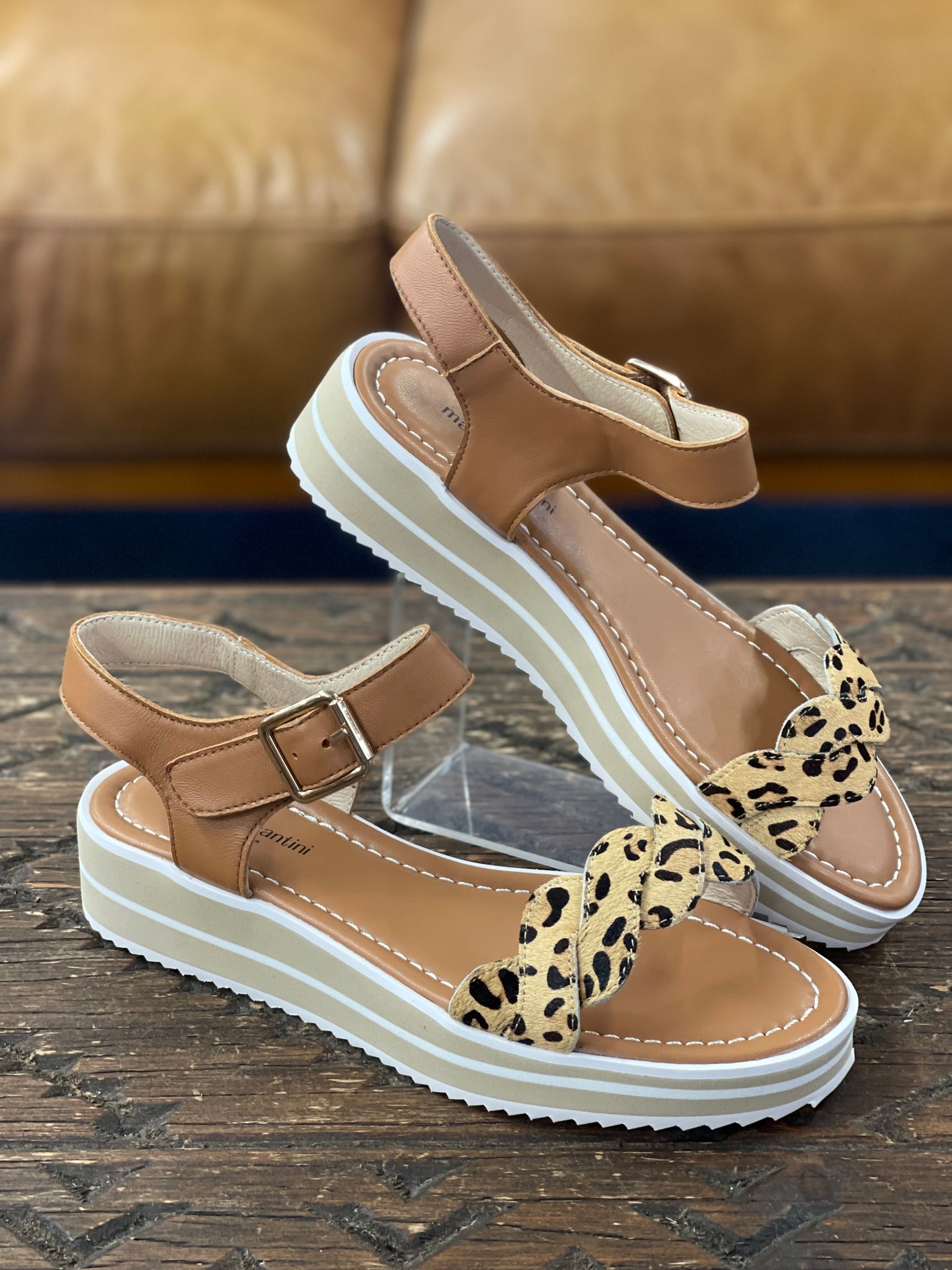Marco Santini New Shirley Tan/Leopard Sandal