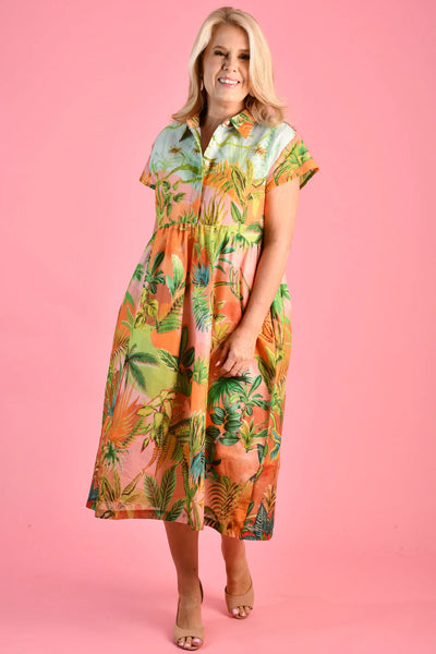 Pure Cotton Co St.Thomas Dress Wild Jungle VPCD500