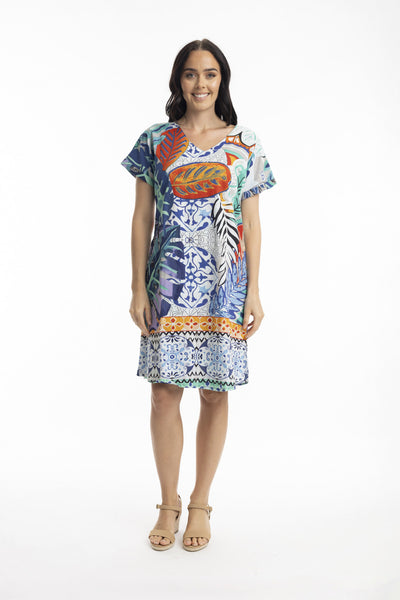 Orientique Cayman Reversible Print Dress 30042