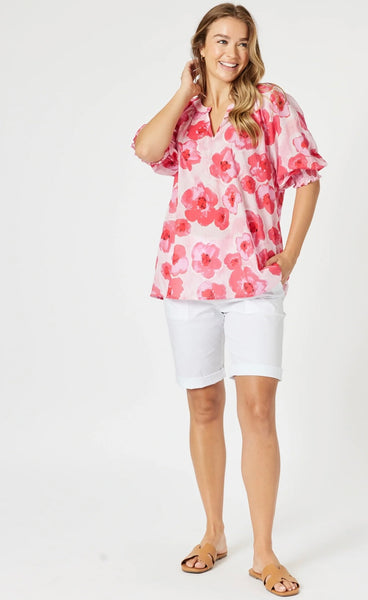 Threadz Pink Poppies Top 48375