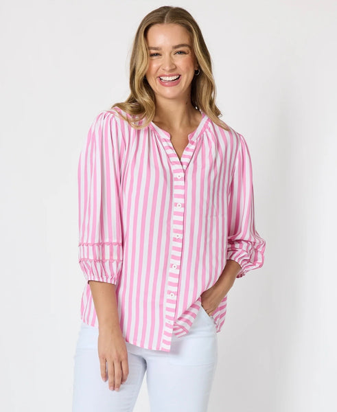 Threadz Montecito Stripe Top Lipstick 49542