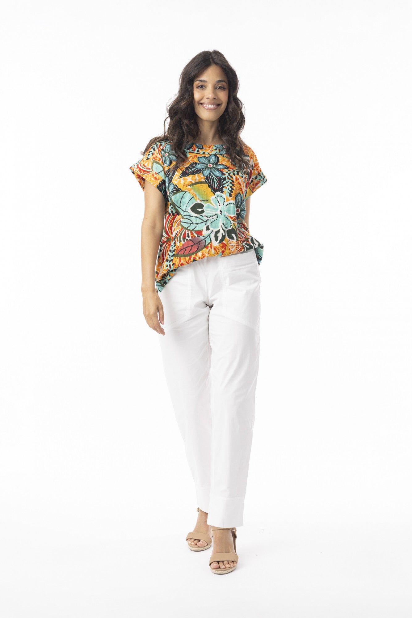 Orientique Guaratiba Rolled Neckline Top 62757