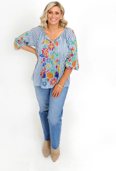 Alexander Santorini Gypsy Blue Top