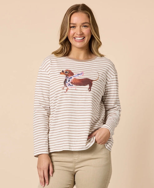 Threadz Chien Chic Tee Natural 49176