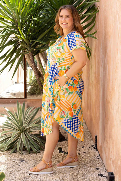 Bodacious Great Harbour Dress Capri Check VBLD083