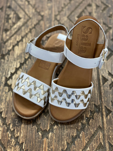 Sala Becky White/Gold Sandal