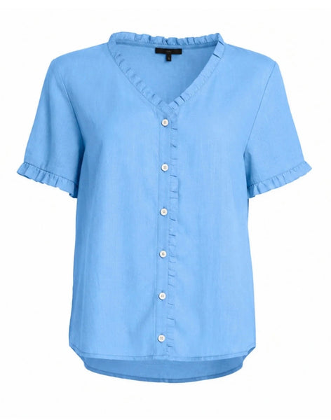 Gordon Smith Audrey Linen Cornflower Top 49440