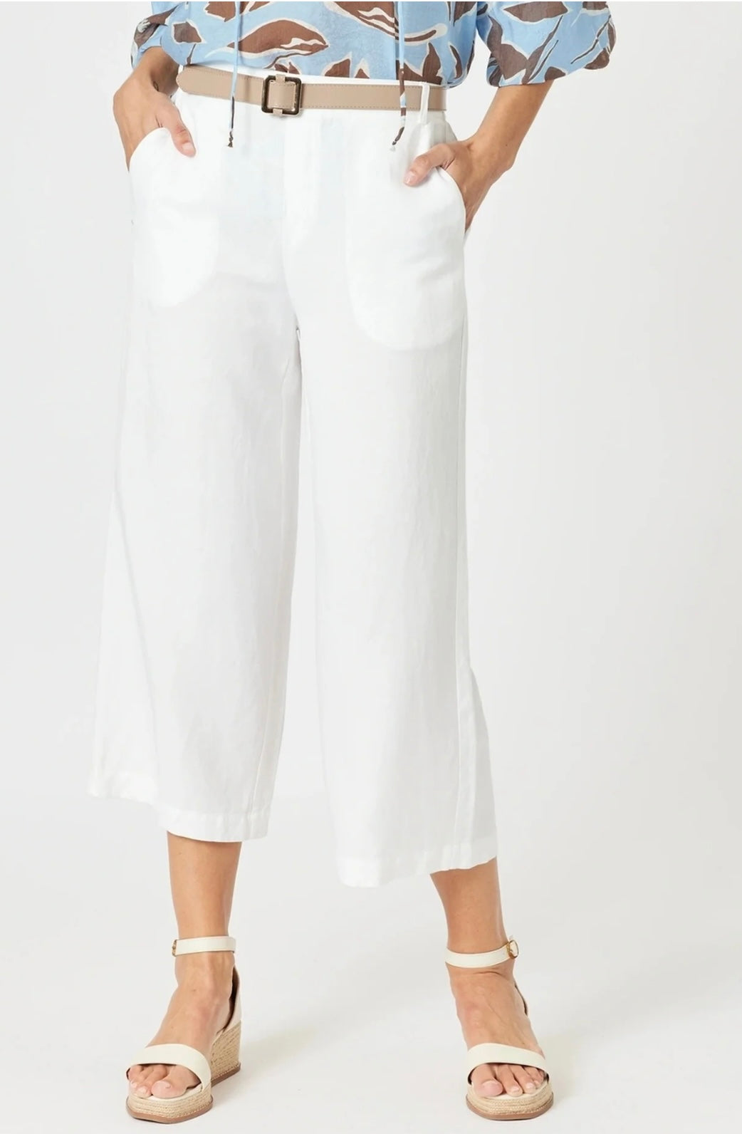 Gordon Smith Lino Wide Leg White Pant 47775