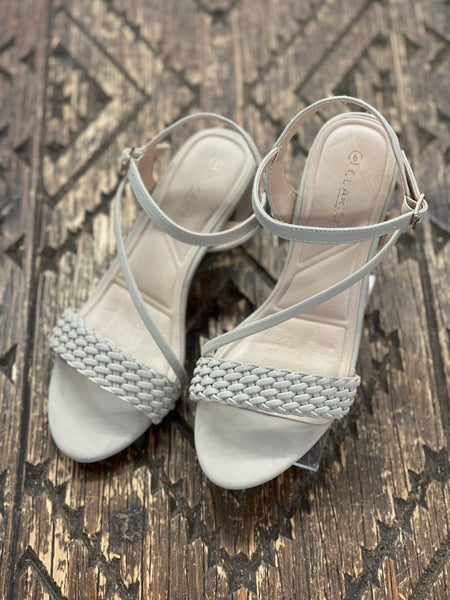 Clarice Weave Beige Heel
