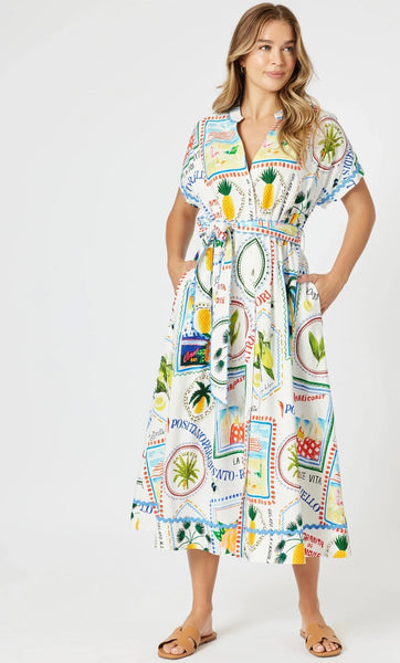 Threadz Amalfi Midi Dress Multi 48320