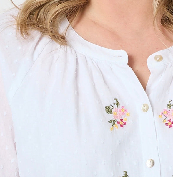 Gordon Smith Desert Rose Embroidered Top 49605