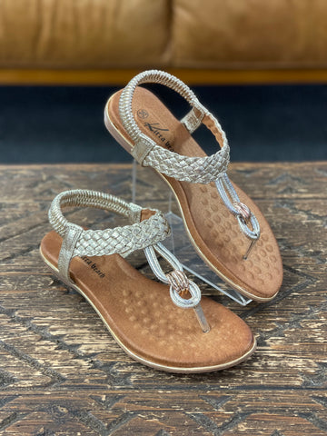 Kirra Beach Sue Gold Plaited Sandal