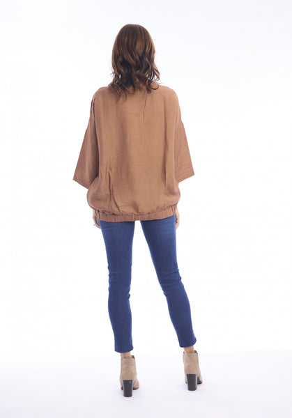 Escape Linen Pumpkin Spice Top 72573