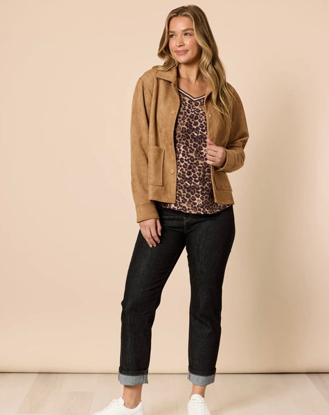Threadz Leopard Top 49034