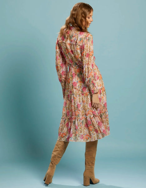 FATE & BECKER Another Love MIDI Shirt Dress-Vintage Floral