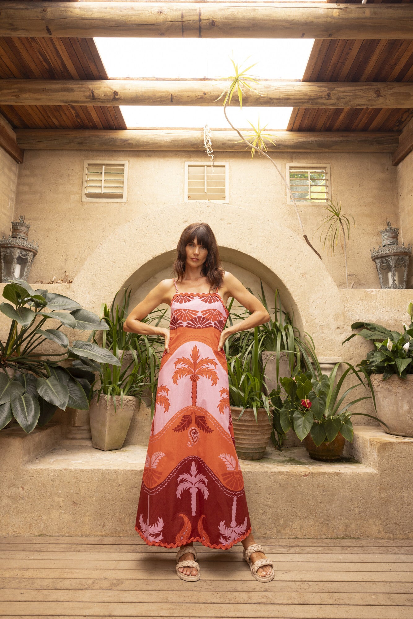 Escape Celeste Orange Strappy Dress 30145