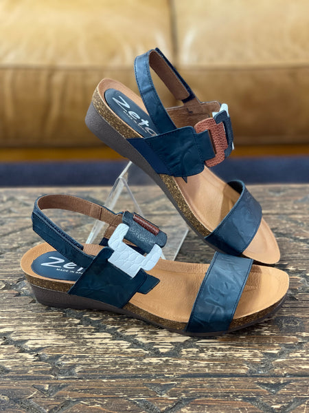 Zeta Onus Marino/Blanco/Cuero Sandal