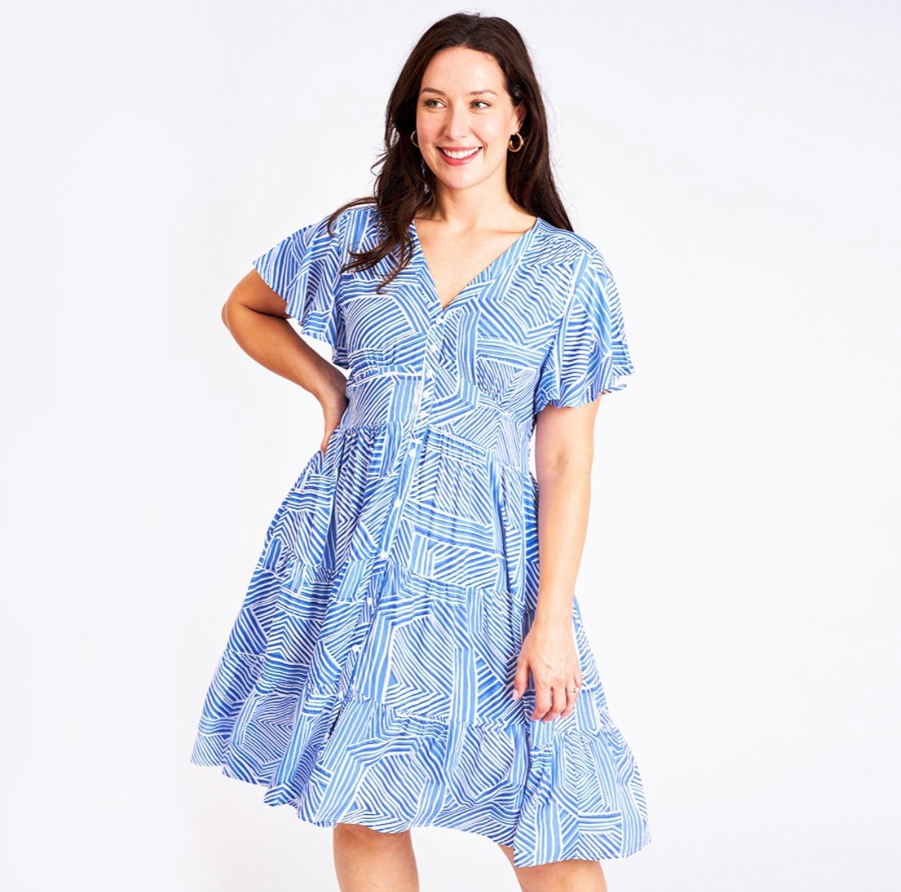 Boho Allison Blue Stripe Dress C23312618