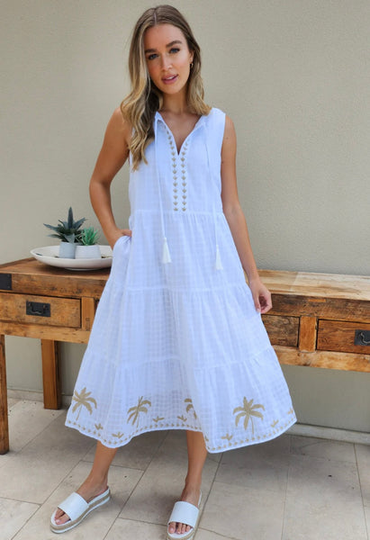 Threadz Oasis White Dress 45974