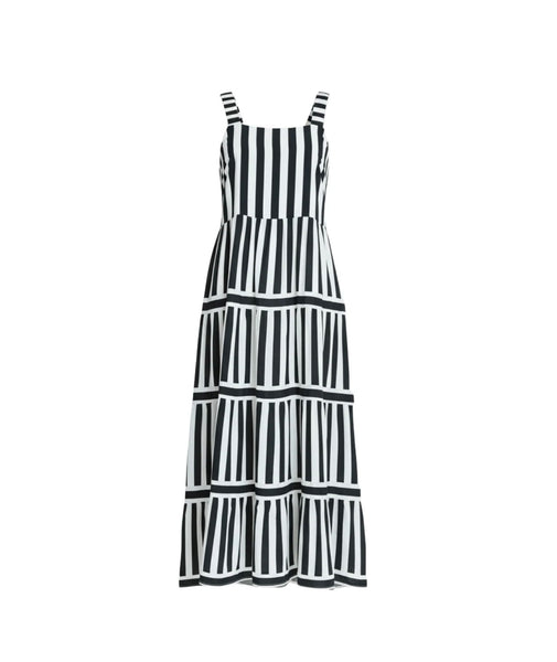 Threadz Bianca Stripe Black/White Dress 50130